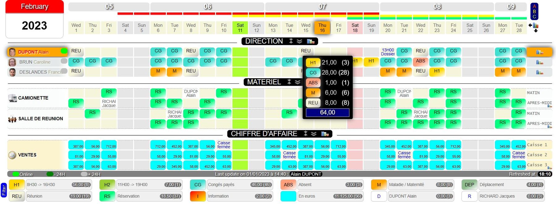 Planning collaboratif en ligne